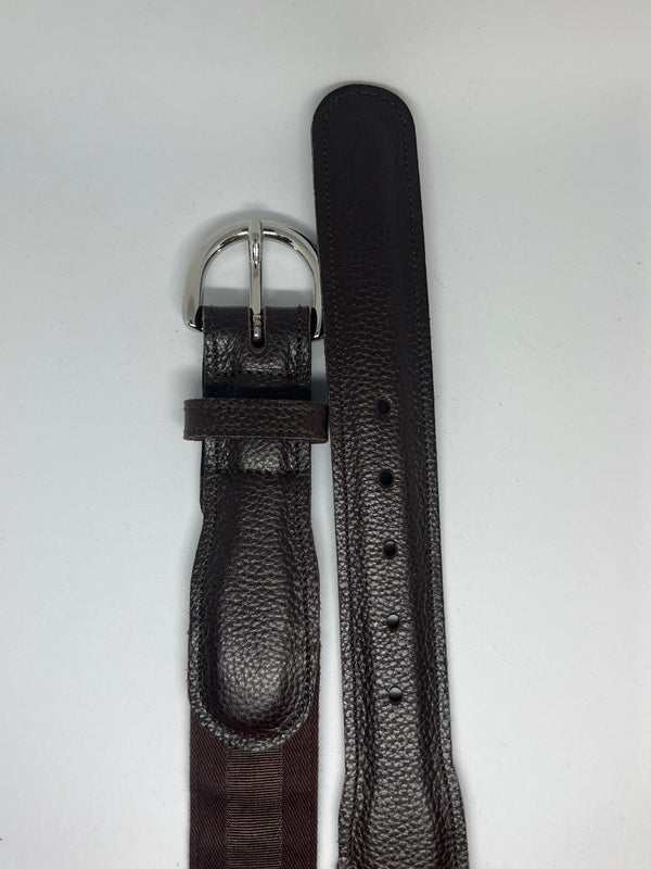 SALE Ledergürtel Twill - Braun (30mm breit)
