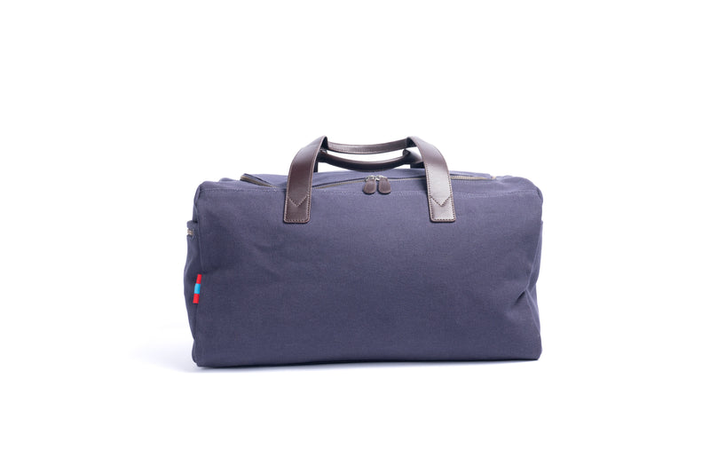 Weekender Canvas - Navy I Taschengurt Grün - Weiß