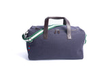 Weekender Canvas - Navy I Taschengurt Grün - Weiß