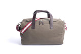 Weekender Canvas - Khaki I Taschengurt Bordeauxrot - Creme