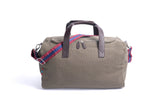 Weekender Canvas - Khaki I Taschengurt Rot - Navy